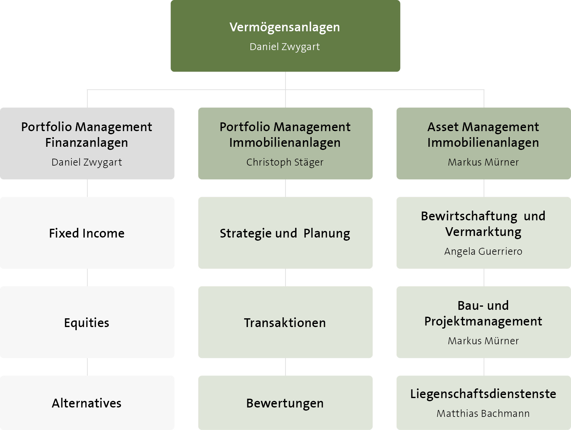 Organigramm der Previs Immobilien