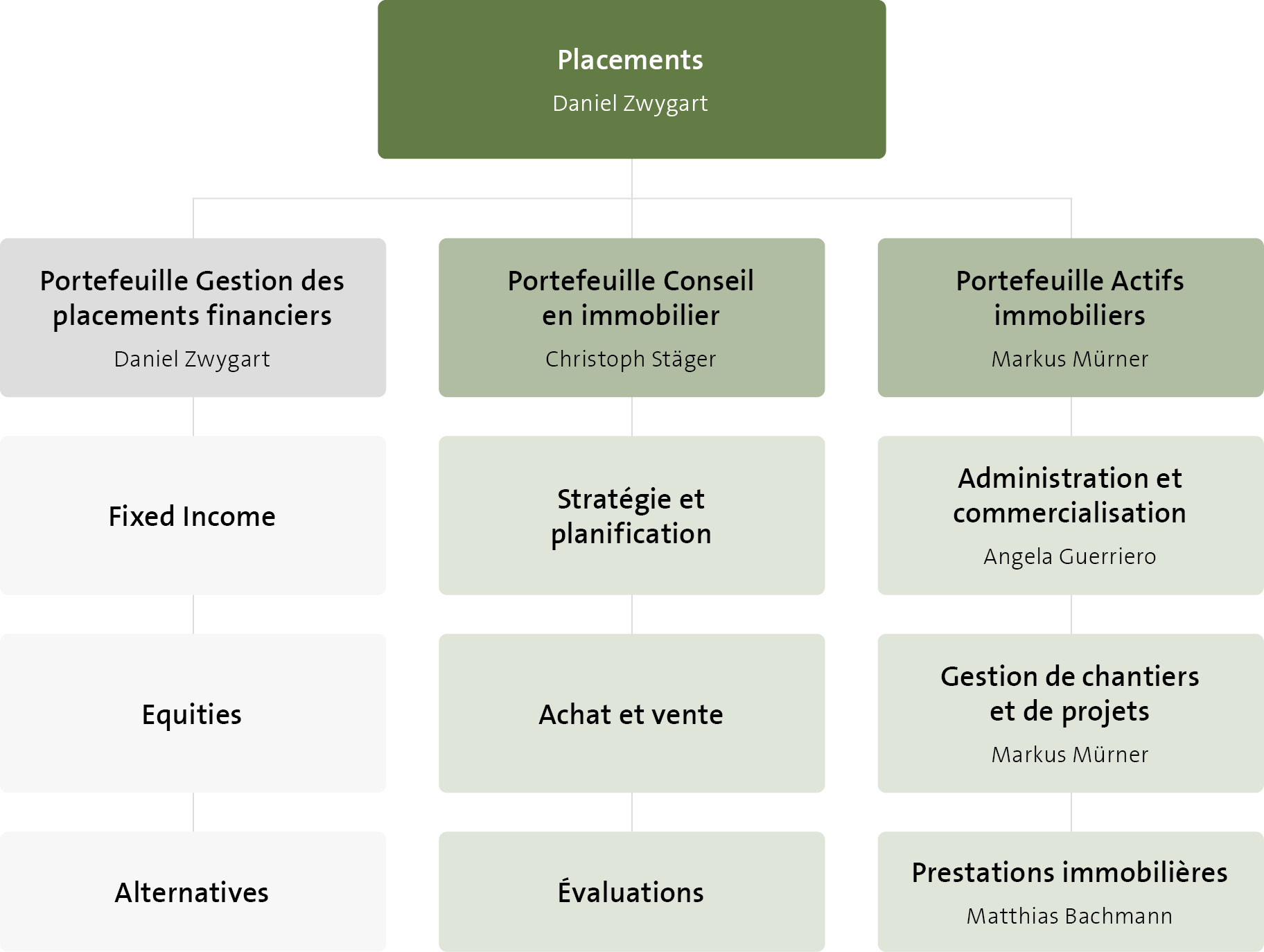 Organigramme de la Previs Immobilier